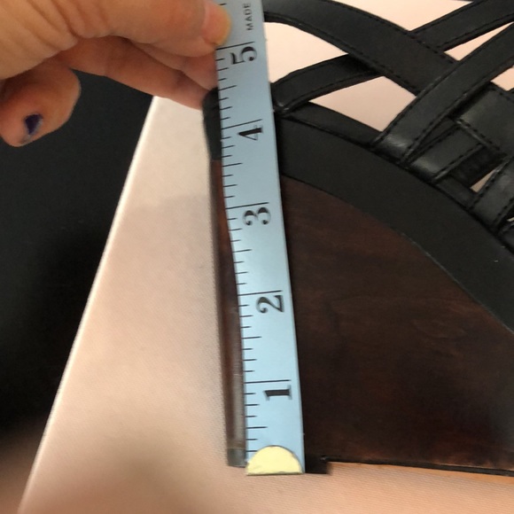 Coach Gladiator style wooden wedge sandals - Picture 8 of 9